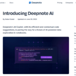 Deepnote AI is an AI-powered notebook platform that helps users create, and manage data projects more efficiently.