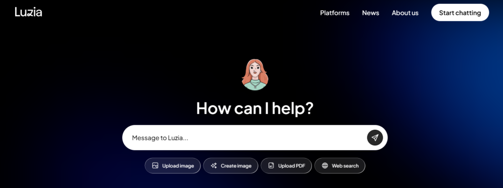 Luzia is a simple and powerful AI assistant that makes daily tasks easier for everyone